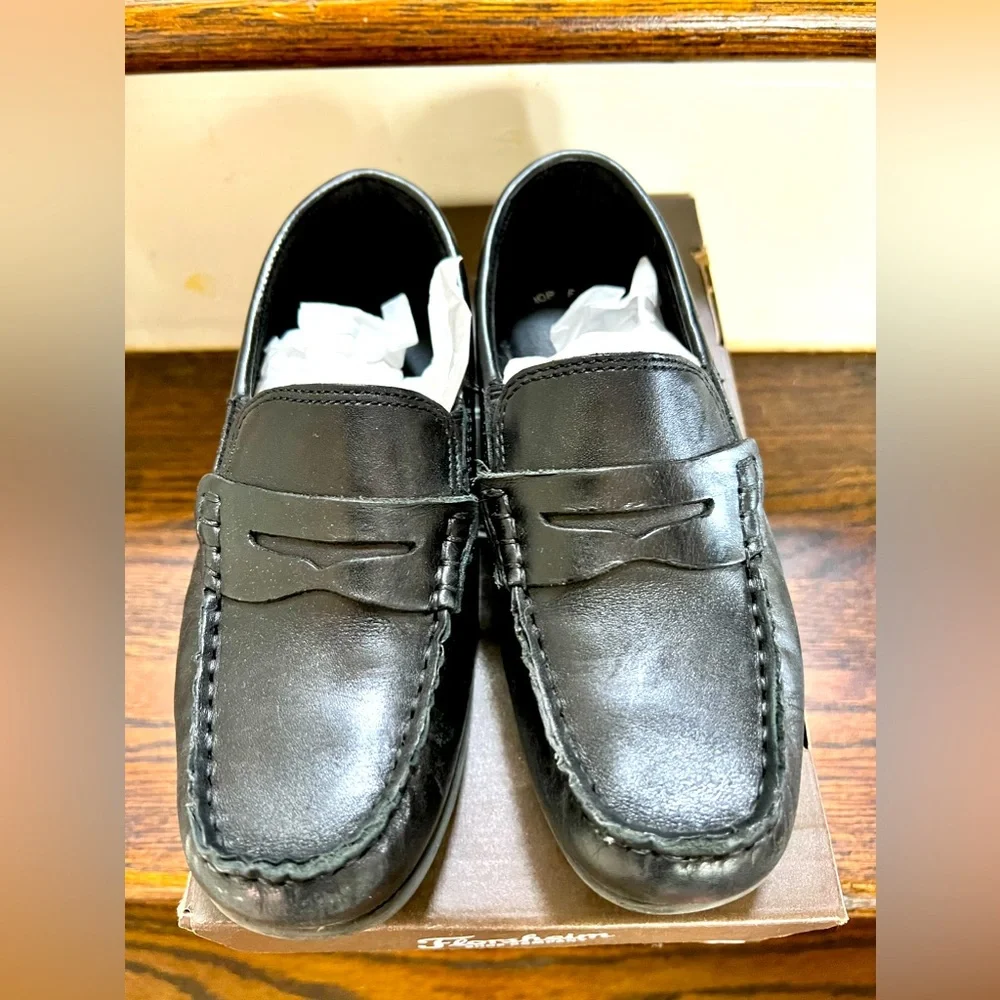 Florsheim Black Boys' Leather Penny Loafers